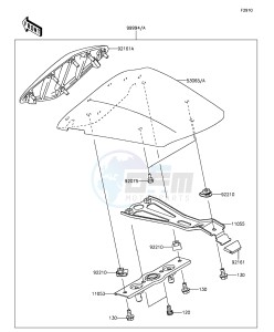 NINJA ZX-6R ABS ZX636FGF FR GB XX (EU ME A(FRICA) drawing Accessory(Single Seat Cover)