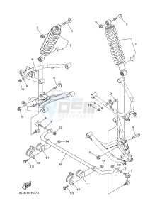 YXM700E YXM700PHF VIKING (1XPM) drawing REAR SUSPENSION