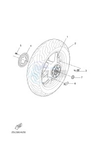 YP125RA (ABS) X-MAX 250 ABS (2DLB 2DLB 2DLB 2DLB) drawing REAR WHEEL