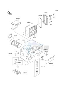 KL 250 D [KLR250] (D15-D19) [KLR250] drawing AIR CLEANER