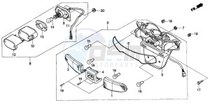 CH125 SPACY 125 drawing TAILLIGHT (4)