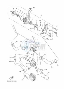 TRACER 900 MTT850 (B5CF) drawing WATER PUMP