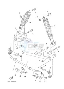 YFM450FWA YFM45FGB GRIZZLY 450 IRS AUSTRIA drawing REAR SUSPENSION