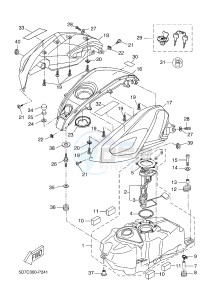 MT125A MT-125 ABS (BR34 BR34 BR34 BR34 BR34) drawing FUEL TANK