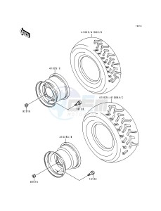 KLF 400 B [BAYOU 400 4X4] (B4-B6) [BAYOU 400 4X4] drawing WHEELS_TIRES