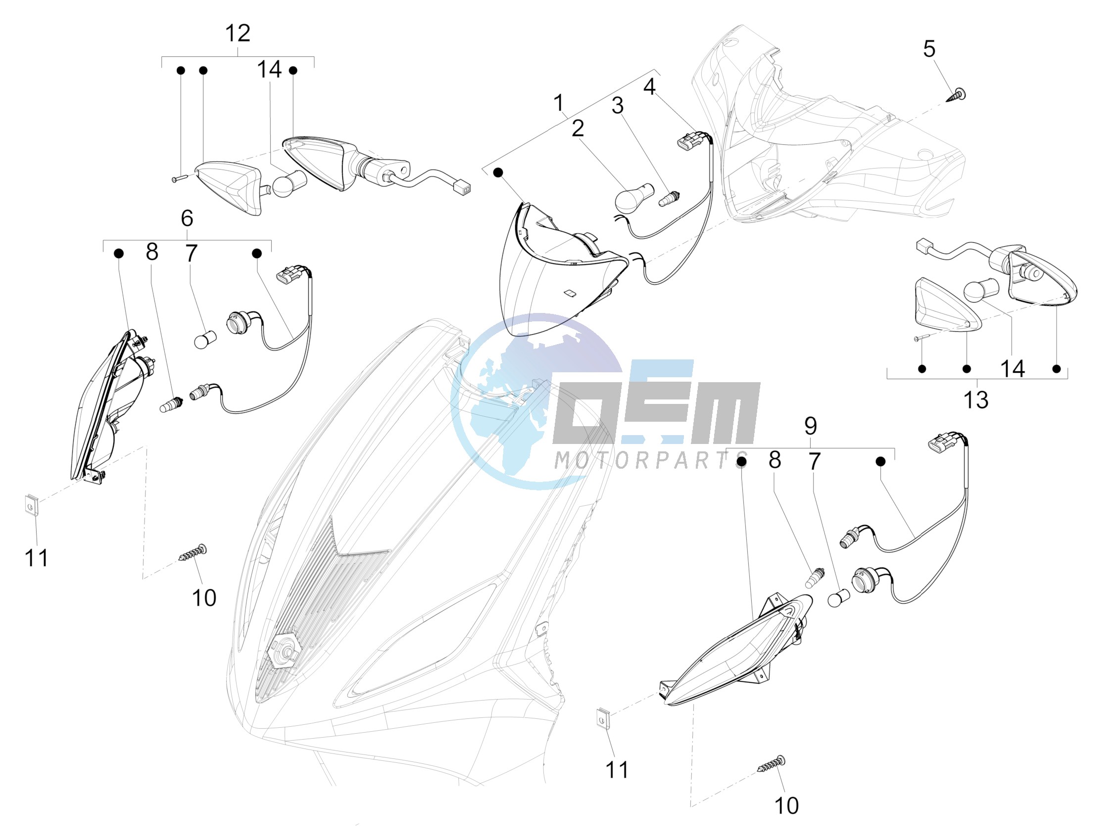 Front headlamps - Turn signal lamps