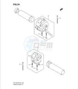 VZ1500K9 drawing HANDLE SWITCH