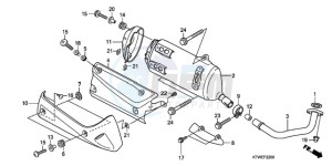 SH300A9 UK - (E / ABS MKH TBX) drawing EXHAUST MUFFLER