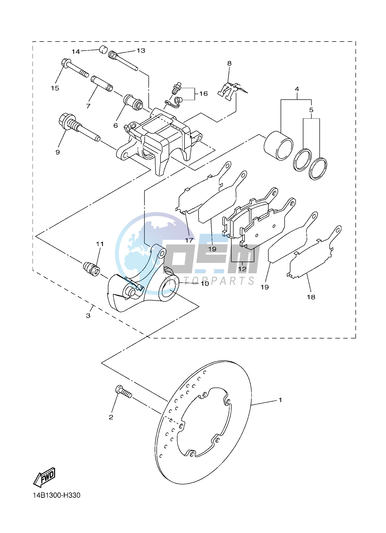 REAR BRAKE CALIPER