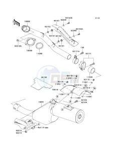 KL 650 E [KLR650] (E8F-E9F) E8F drawing MUFFLER-- S- -