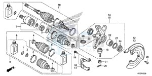 TRX420FPAD TRX420 Europe Direct - (ED) drawing FRONT KNUCKLE/FRONT DRIVESHAFT