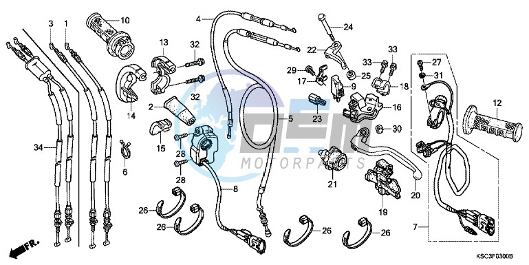 HANDLE LEVER/SWITCH/CABLE