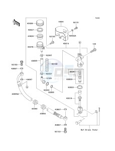 VN 800 G [VULCAN 800 DRIFTER] (E1-E5) [VULCAN 800 DRIFTER] drawing REAR MASTER CYLINDER