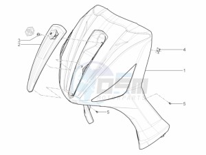 Beverly 125 RST 4T 4V ie E3 drawing Front shield