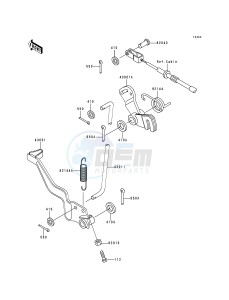 KLF 220 A [BAYOU 220] (A5-A9) [BAYOU 220] drawing BRAKE PEDAL