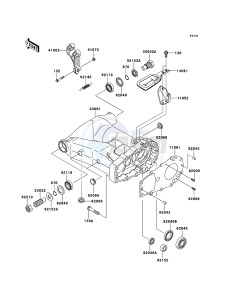 KFX700 KSV700A9F EU drawing Swingarm