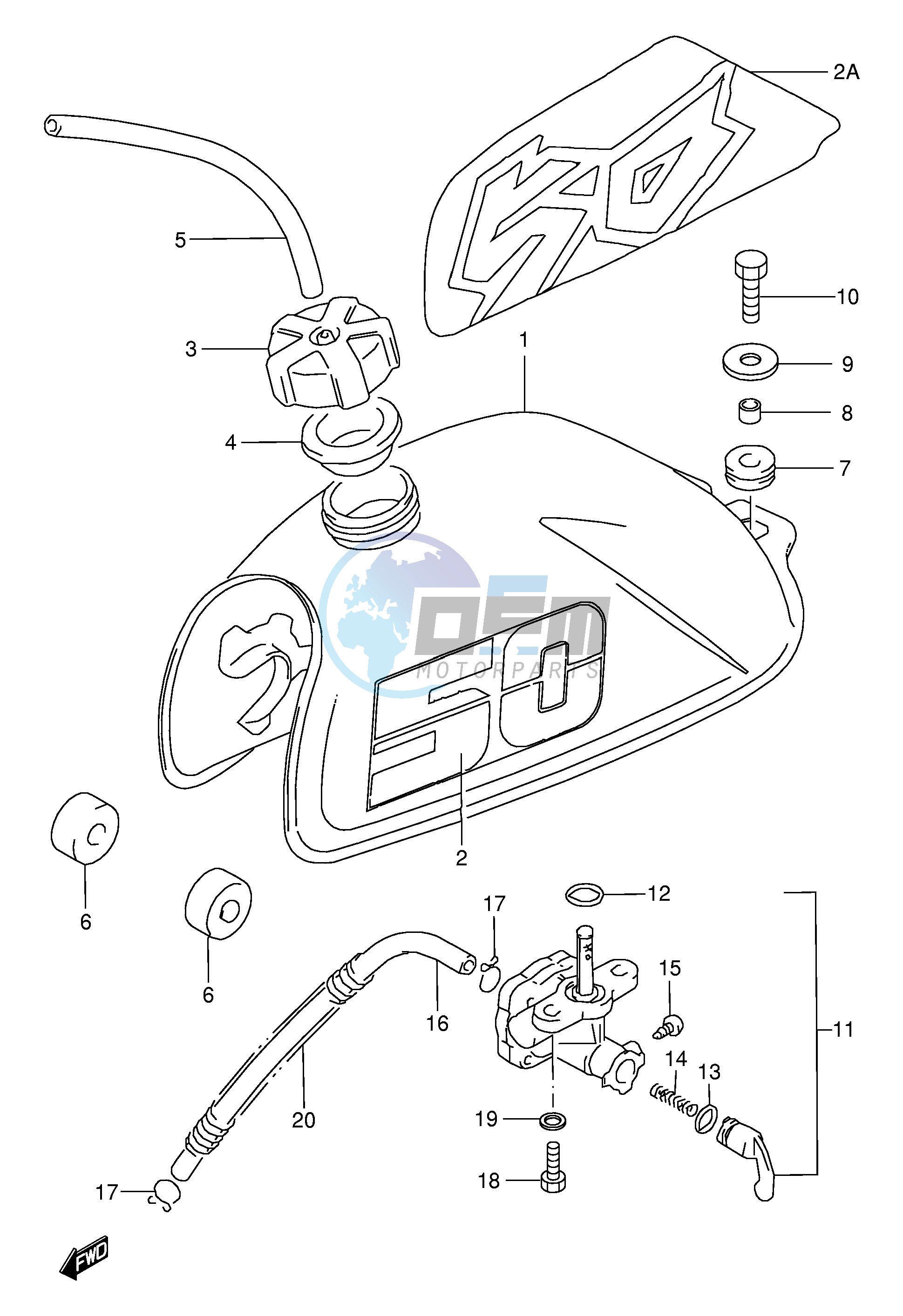 FUEL TANK (MODEL L X Y)