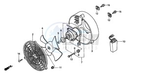 TRX350FM FOURTRAX 350 4X4ES drawing COOLING FAN KIT