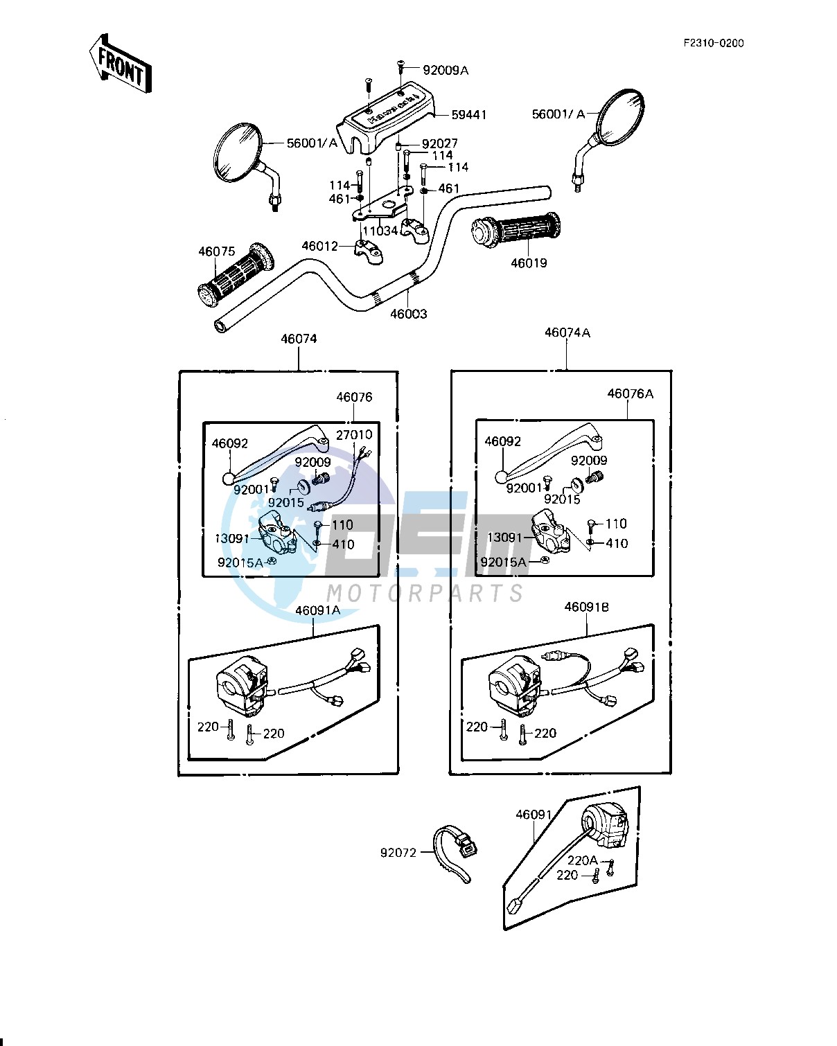 HANDLEBAR -- KZ1000-J1_J2- -