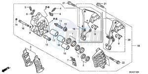 GL18009 E / MKH drawing R. FRONT BRAKE CALIPER