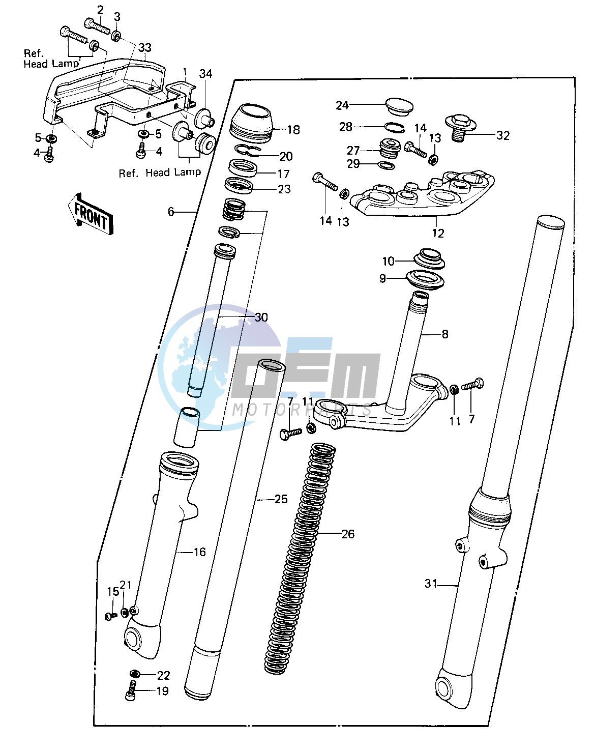 FRONT FORK -- 80 D1- -