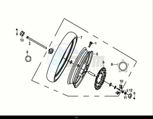 JET 14 200i (XC20W2-EU) (E5) (M1) drawing FRONT WHEEL