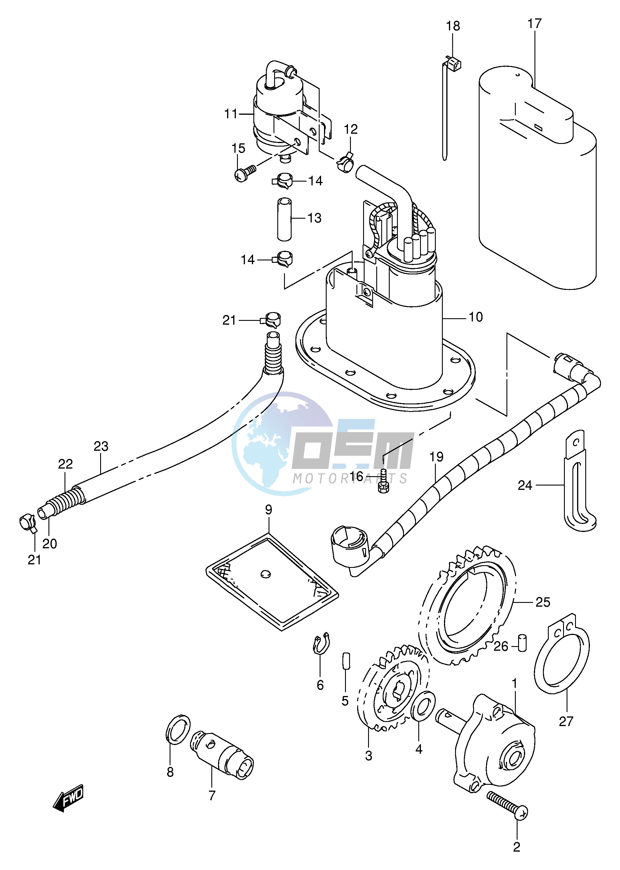 OIL PUMP FUEL PUMP (MODEL X Y K1 K2)