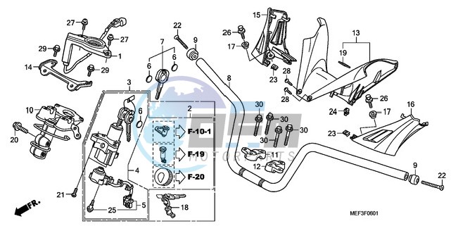 HANDLE PIPE/HANDLE COVER (FJS400D9/FJS400A)