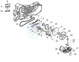 LX 50 4T U.S.A. drawing Oil pump-oil pan