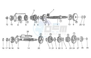 V7 Special - Stone 750 drawing Gear box