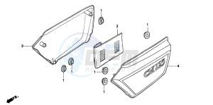 CM125C drawing SIDE COVER