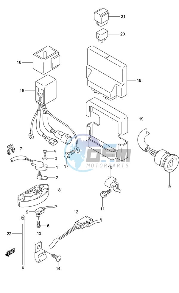 PTT Switch/Engine Control Unit