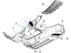 LX 50 2T drawing Central cover - Footrests