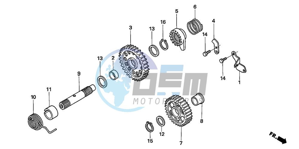 KICK STARTER SPINDLE