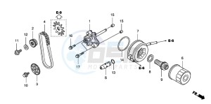 FJS600A 400 SILVER WING drawing OIL PUMP