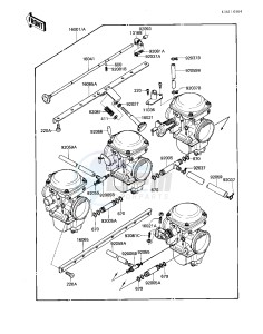 KZ 550 M [LTD SHAFT] (M1) [LTD SHAFT] drawing CARBURETOR ASSY