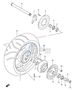 TL1000R (E2) drawing REAR WHEEL