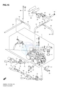 AN650 (E3-E28) Burgman drawing THROTTLE BODY (AN650AL1 E33)