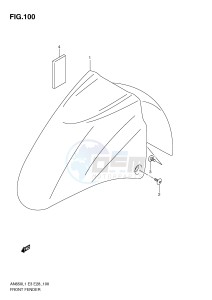 AN650 (E3-E28) Burgman drawing FRONT FENDER (AN650L1 E3)