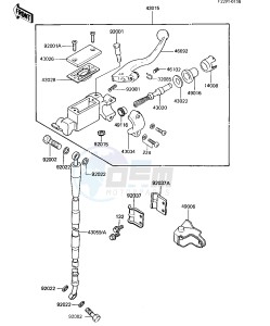 KX 80 G [KX80] (G1-G2) [KX80] drawing FRONT MASTER CYLINDER