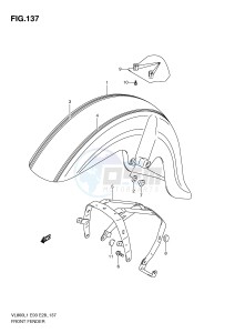 VL800 (E3-E28) VOLUSIA drawing FRONT FENDER (VL800CL1 E3)