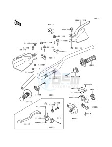 KDX 200 E [KDX200] (E1-E3) [KDX200] drawing HANDLEBAR