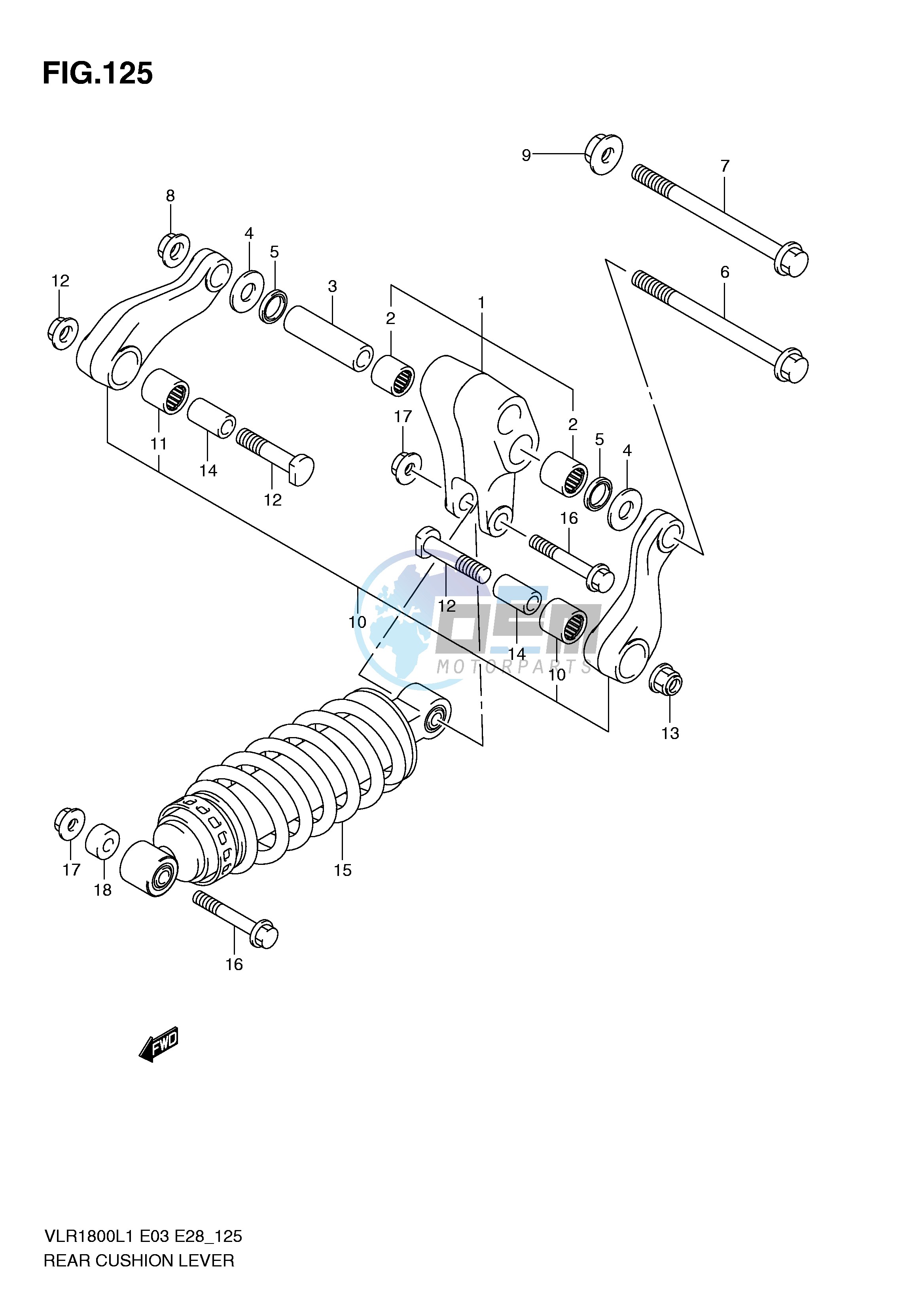 REAR CUSHION LEVER (VLR1800L1 E33)