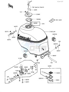 ZX 600 B [NINJA 600RX] (B1) [NINJA 600RX] drawing FUEL TANK