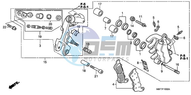 FRONT BRAKE CALIPER (L.)