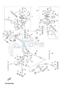 YP125RA (ABS) X-MAX125 ABS X-MAX125 ABS (2ABE) drawing FRONT MASTER CYLINDER