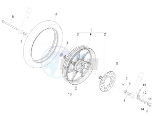 Liberty 50 iGet 4T 3V 25kmh (EMEA) drawing Front wheel