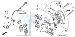 VFR1200FB drawing R. FRONT BRAKE CALIPER