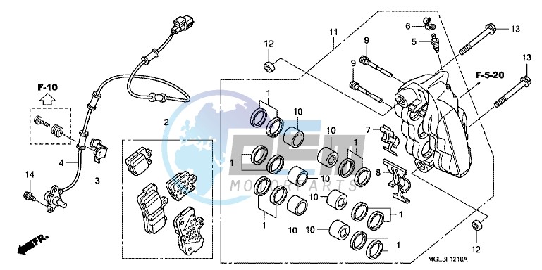 R. FRONT BRAKE CALIPER