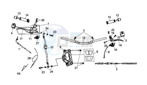 WOLF 125 SBN drawing HANDLEBAR / BRAKE LEVERS CPL  L /R